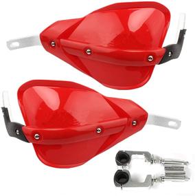 img 4 attached to 🏍️ Red Hand Guards for 7/8" and 1 1/8" Brush Bar - Dirt Bike, ATV, Motocross