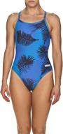 👙 ultimate performance: arena women's palm challenge maxlife thin strap open back one piece swimsuit logo