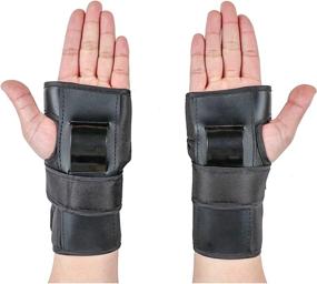 img 1 attached to 🤲 ELOS Wrist Guards with Integrated Palm Protection Pads | Ultimate Skateboarding, Longboarding, Roller Blading, and Inline Skating Protective Gear for All Ages