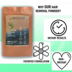 img 3 attached to ROOTS AND HERBS Vegan Hair Removal - Neem and Fennel Depilatory Mask for Smooth and Gentle Hair Removal - Organic Hair Remover for Sensitive Skin - Suitable for Men and Women's Facial, Pubic, Bikini, and Leg Hair Removal - Powder Waxing Alternative