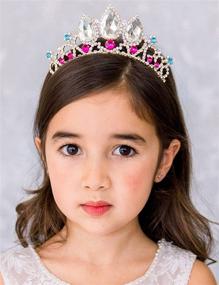 img 3 attached to 💎 SWEETV Girls Rapunzel Tiara - Birthday Party Costume - Multicolored Crystal Princess Crowns Headband for Kids - Stunning Wedding Hair Accessories for Flower Girls and Prom - Gold, Clear, and Ruby