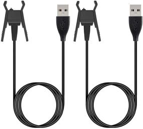 img 2 attached to 🔌 2-Pack Kissmart Charger Cable for Fitbit Alta - Repalcement USB Charging Cable with 1m/3.3ft Cord, Smart Wristband Accessories