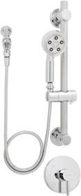 img 1 attached to 🚿 Speakman Neo SM-1080-ADA-P Anystream Handheld Shower Head Combo - Polished Chrome with Adjustable Grab Bar and Hose