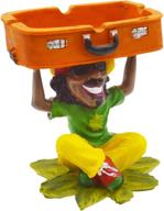 rockin rasta figurine ashtray multicolored logo