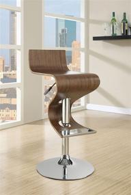 img 1 attached to Coaster Home Furnishings CO - Adjustable Walnut Bar Stool