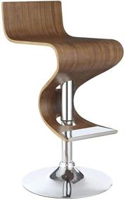 img 3 attached to Coaster Home Furnishings CO - Adjustable Walnut Bar Stool