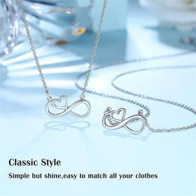 img 1 attached to 🎁 Christmas Gifts Mommy and Me Mother Daughter Infinity Heart Necklace - Jewelry for Women and Girls