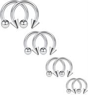 ruifan surgical horseshoe earring piercing women's jewelry for body jewelry logo