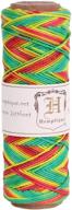 hemptique hemp cord spool - variegated, 10# (205ft/pkg) - rasta logo