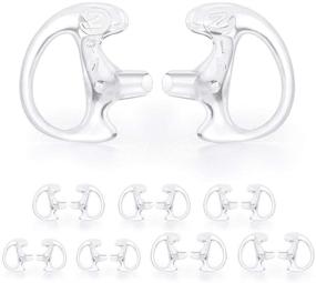 img 4 attached to 🎧 Zeadio Earmould Earpiece Set of 8 for Two-Way Radio Coil Tube Audio Kits - Clear