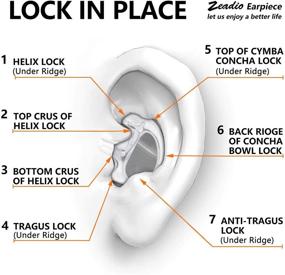 img 3 attached to 🎧 Zeadio Earmould Earpiece Set of 8 for Two-Way Radio Coil Tube Audio Kits - Clear