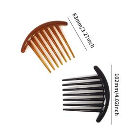 img 3 attached to 💇 Honbay 6PCS Plastic French Twist Combs Hair Side Combs Clips - Perfect Accessory for Women and Girls (4Inch)