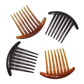 img 1 attached to 💇 Honbay 6PCS Plastic French Twist Combs Hair Side Combs Clips - Perfect Accessory for Women and Girls (4Inch)