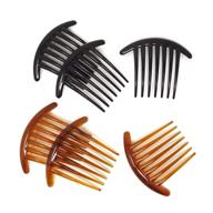 💇 honbay 6pcs plastic french twist combs hair side combs clips - perfect accessory for women and girls (4inch) logo