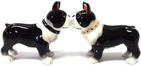 img 1 attached to Boston Terrier Pups Magnetic Salt and Pepper Shakers - Pacific Giftware Salt & Pepper Shakers