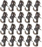 pack of 20 bronze zinc alloy flower push pin hangers – wall hooks for enhanced organization logo