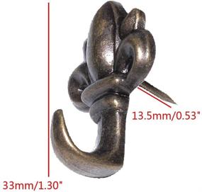 img 1 attached to Pack of 20 Bronze Zinc Alloy Flower Push Pin Hangers – Wall Hooks for Enhanced Organization