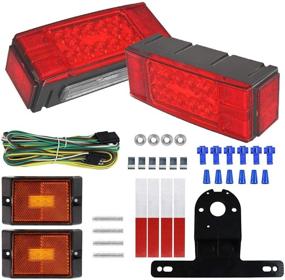img 4 attached to 🚤 LIMICAR Upgrade LED Low Profile Submersible Rectangular Trailer Light Kit: Super Bright, Waterproof Lights for Trucks, Marine Boats, Campers, Trailers, and Snowmobiles - Under 80