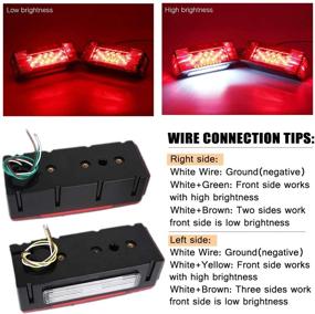 img 1 attached to 🚤 LIMICAR Upgrade LED Low Profile Submersible Rectangular Trailer Light Kit: Super Bright, Waterproof Lights for Trucks, Marine Boats, Campers, Trailers, and Snowmobiles - Under 80