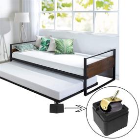 img 1 attached to 🛏️ Muhome 3 Inch Heavy Duty Bed Risers - Durable and Stackable Bed Lifts Perfect for Casters or Legs of Sofas, Tables, Couches, and Bed Frames (4 Pack)