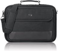 👜 slim black solo new york rockefeller briefcase for 15.6-inch laptops logo