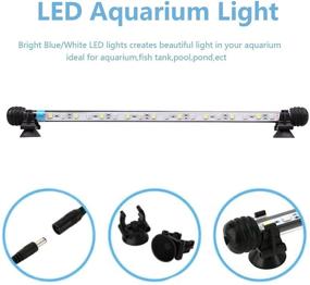 img 1 attached to Enhance Your Aquarium with the MLJ LED Aquarium Light: Waterproof, White with Blue and RGB Colors, Submersible LED Light for Fish Tank!