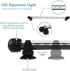 img 2 attached to Enhance Your Aquarium with the MLJ LED Aquarium Light: Waterproof, White with Blue and RGB Colors, Submersible LED Light for Fish Tank!