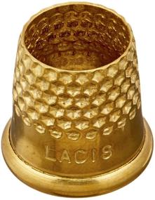 img 1 attached to 🧵 Lacis RQ62 15MM Open Top Tailor's Thimble, 15mm, Brown: Enhance Your Sewing with Precision and Style