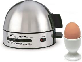 img 3 attached to 🥚 Chef'sChoice 810 Gourmet Egg Cooker: Perfectly Cook Soft, Medium, Hard Boiled, and Poached Eggs with Electronic Timer, Audible Ready Signal - Nonstick Stainless Steel Design - 7 Egg Capacity, Silver