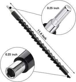 img 3 attached to 🔧 MAEXUS Flexible Drill Bit Extension Kit: Premium Magnetic Hex Soft Shaft for Drills - Perfect Father's Day Gift