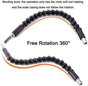 img 2 attached to 🔧 MAEXUS Flexible Drill Bit Extension Kit: Premium Magnetic Hex Soft Shaft for Drills - Perfect Father's Day Gift
