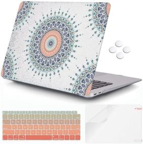 img 4 attached to iCasso MacBook Air 13 Inch Case 2018-2020 - Mandala & Lace Design, Hard Plastic Shell, Keyboard Cover - Compatible with Retina Display Touch ID, A2337M1/A2179/A1932 - Newest MacBook Air 13