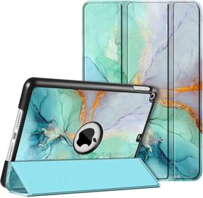 img 4 attached to 📱 Fintie SlimShell Case for iPad Mini 5th Gen 2019 - Lightweight Smart Stand Protective Cover with Auto Sleep/Wake, Emerald Marble Design