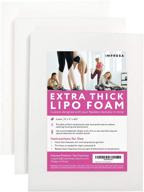 enhanced lipo foam 3-pack - accelerate post surgery healing | ab board for optimal recovery with colombian fajas, phax, lowla coresets - medical grade extra thick foam in white логотип