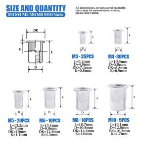 img 3 attached to Glarks Aluminum Threaded Rivetnut Assortment