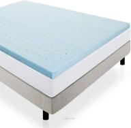 😴 lucid california king blue topper: enhance your sleep comfort with this premium quality mattress topper logo