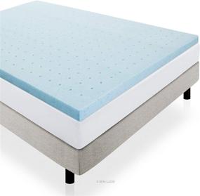 img 1 attached to 😴 LUCID California King Blue Topper: Enhance Your Sleep Comfort with This Premium Quality Mattress Topper