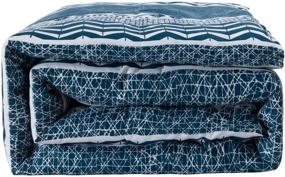 img 1 attached to 🛏️ Shatex King Size All Season Bedding Comforter Set - Ultra Soft Microfiber Polyester - Blue King Comforter with 2 Pillow Shams