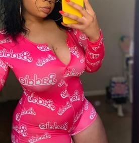 img 2 attached to 👗 MissShorthair Women's Bodycon Bodysuit Pajamas Rompers: Stylish and Comfortable Jumpsuits, Rompers & Overalls