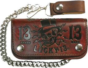 img 2 attached to Lucky 13 Embossed Leather Antiqued