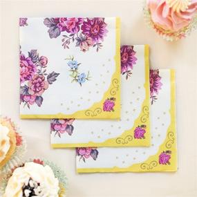img 4 attached to 🍵 Tea Party Floral Napkins by Talking Tables - Truly Scrumptious - Perfect for Birthday Party, Baby Shower, Wedding, and Anniversary - Paper, 30 Pack