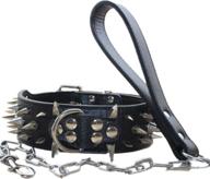 haoyueer inches leather studded terrier logo