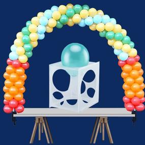 img 1 attached to Worown 11 Holes Collapsible Plastic Balloon Sizer Box Cube: Efficient Balloon Size Measurement Tool for Stunning Balloon Decorations, Arches, and Columns (2-10 Inch)