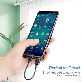 img 2 attached to 🔌 Короткий USB C к USB-кабель от CableCreation: быстрая зарядка, 6 дюймов, 3А, 480Мбит/с передача данных, совместим с Power Bank, стилусом, S21 S20 Pixel GoPro Hero - Черный