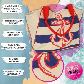 img 2 attached to 🏖️ RGS Waterproof Beach Tote - Stylish Women's Handbags & Wallets in Totes