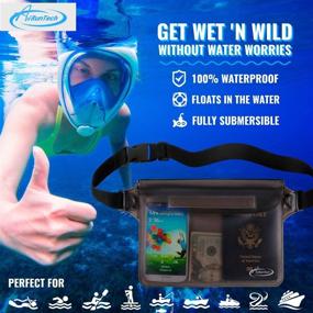 img 3 attached to 🌊 Stay worry-free with AiRunTech Waterproof Pouch (2 Pack) - Ultimate Beach Accessory for Phone and Valuables, Ensuring Dryness & Safety during Water Activities – Ideal for Boating, Swimming, Snorkeling, Kayaking, Beach, Pool