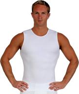 👕 men's slimming muscle shirt - insta slim compression sleeveless crew neck undershirt логотип