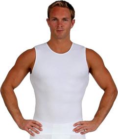 img 4 attached to 👕 Men's Slimming Muscle Shirt - Insta Slim Compression Sleeveless Crew Neck Undershirt