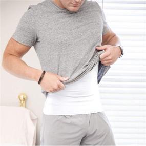 img 1 attached to 👕 Men's Slimming Muscle Shirt - Insta Slim Compression Sleeveless Crew Neck Undershirt