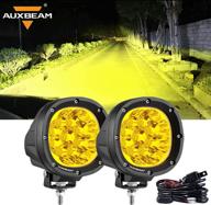 auxbeam driving lights yellow wrangler logo